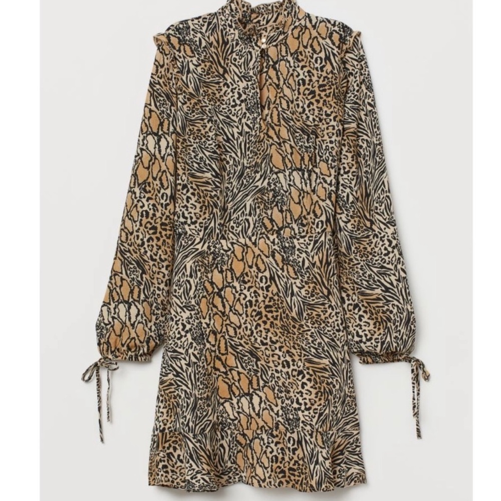 H&M Leopard and Zebra Print Dress